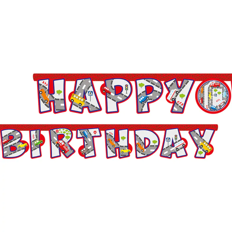 Trafik Happy Birthday Harf Banner (2,10 m)